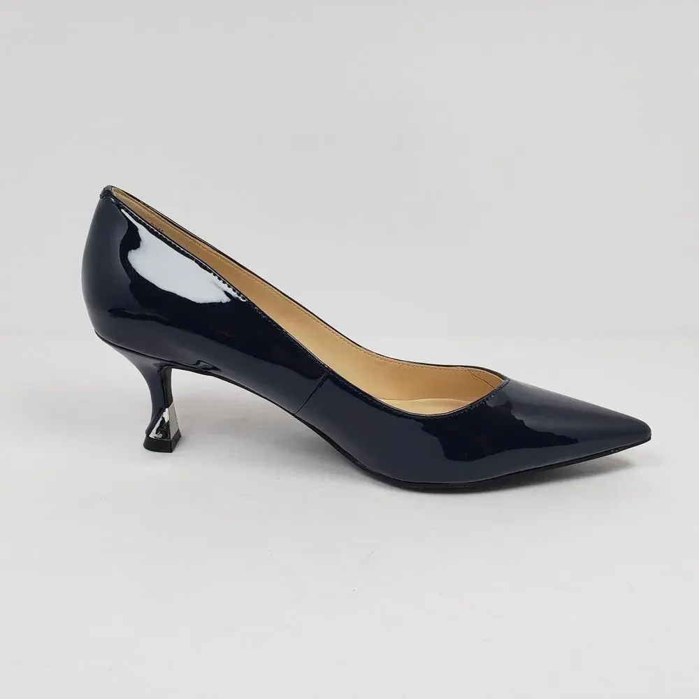 Nine West Andes Womens Size 9.5 Dark Blue Formal Point Toe Pump 2.75